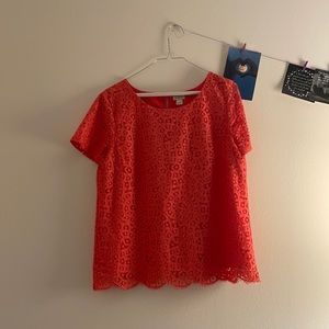 Pink t shirt j crew size 6